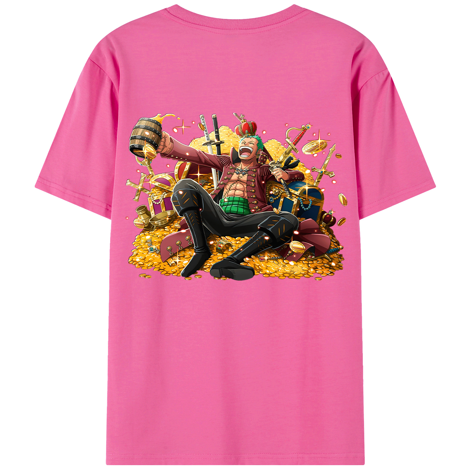 ワンピース ロロノア・ゾロ ONE PIECE Roronoa Zoro レディース半袖Tシャツ(バックプリント)